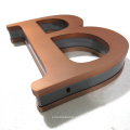 Factory Supply Solid Brass Vintage Electronic Logo Signage 3D Stainless Steel Letter Sign